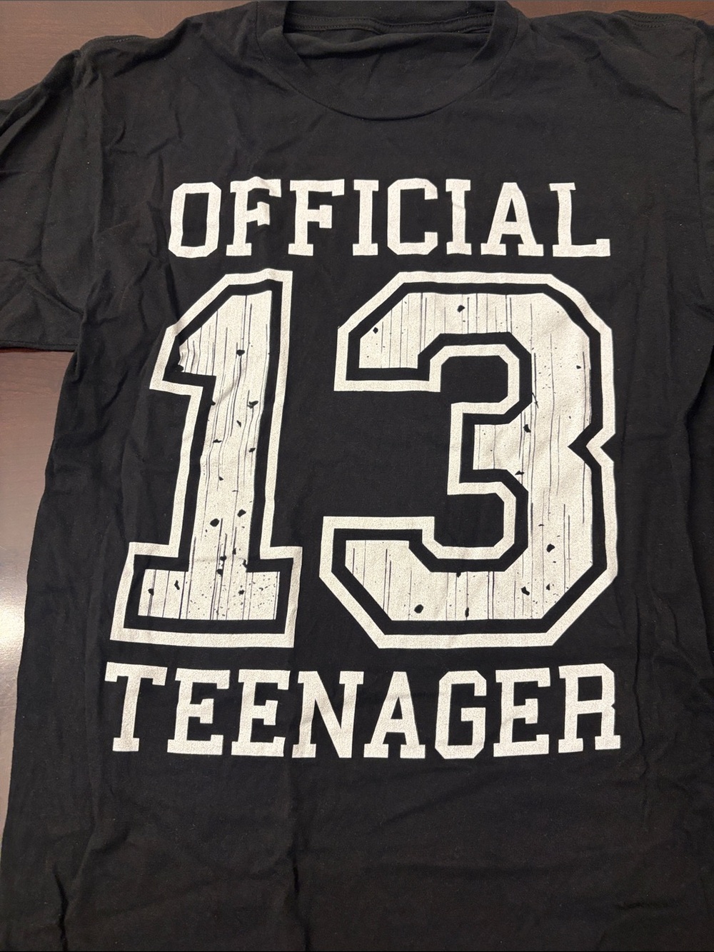 Black "Official 13 Teenager" Graphic Tee - Kids